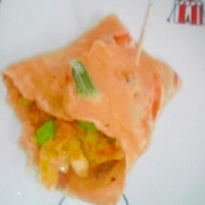 かぼちゃ・枝豆・チーズを包んだチヂミ・クレープ